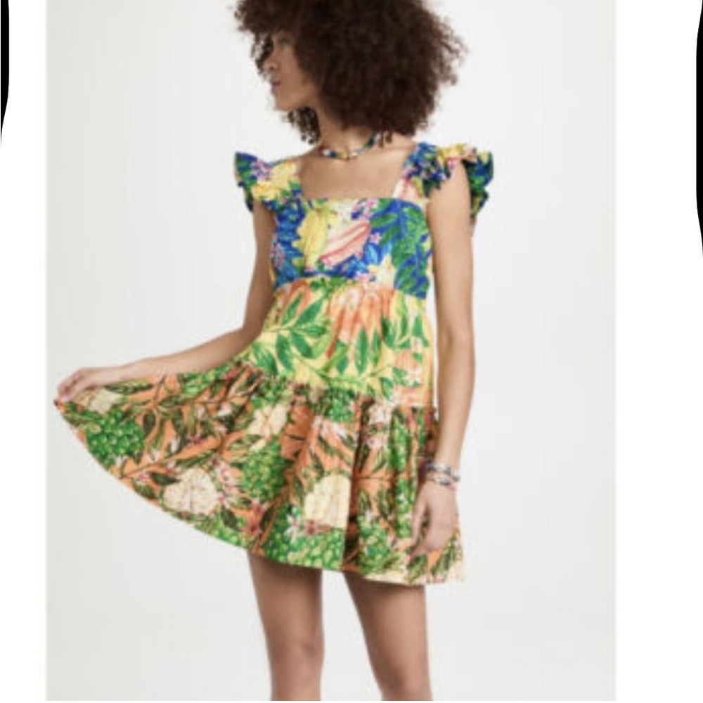 FARM Rio Caipirinha Tropical Floral Print Dress size small